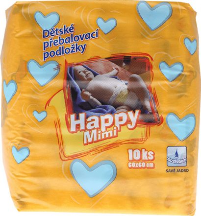 Happy Mimi sú tenké prebaľovacie podložky vhodné na príležitostné, jednorázové použitie.